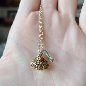 World Trade Jeweler's chocolate CZ Hershey Kiss pendant